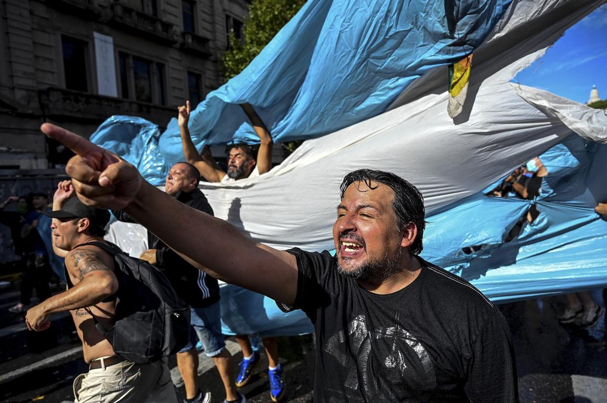 Incidentes en las afueras del Congreso. (Foto: Maximiliano Luna/NA)