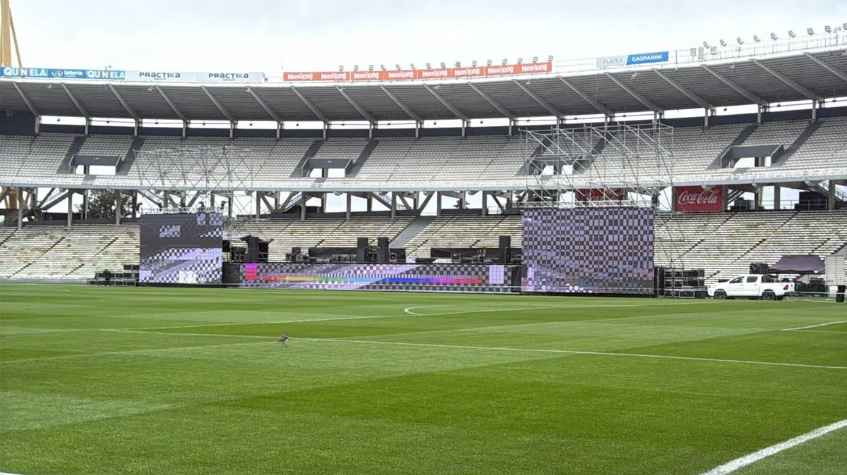 El estadio se prepara para una jornada llena de música, sorpresas y actividades