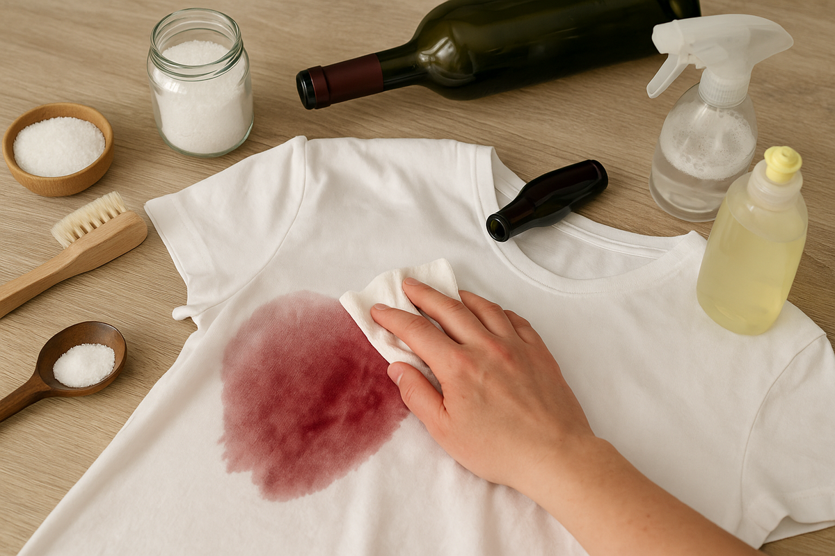 Técnicas para quitar manchas de vino de la ropa de manera eficiente