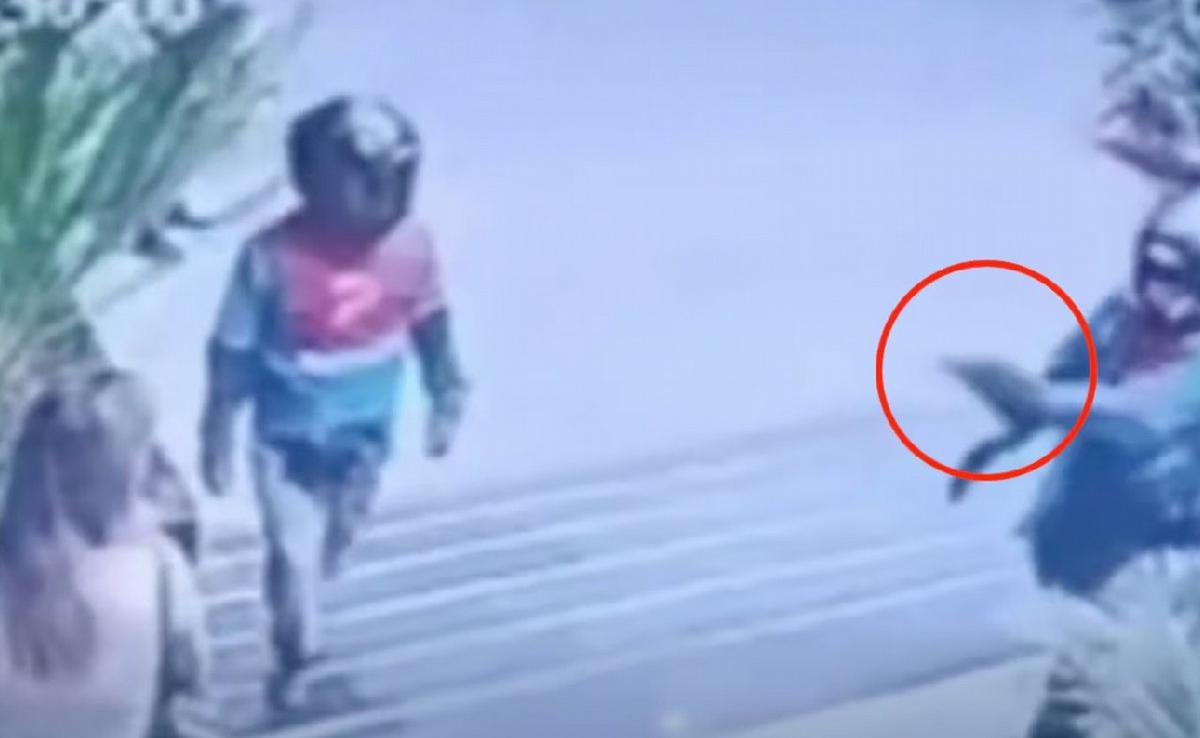 El momento del ataque a Nadia Beller. (Foto: captura de video)
