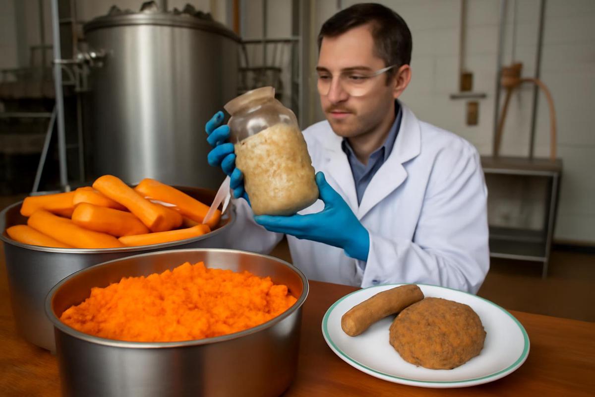 Residuos de zanahoria transformados en proteína