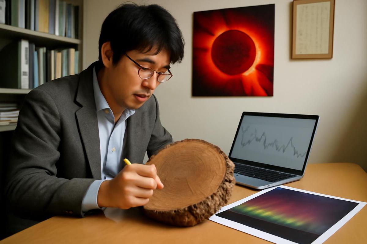 Descubierta tormenta solar antigua en Japón