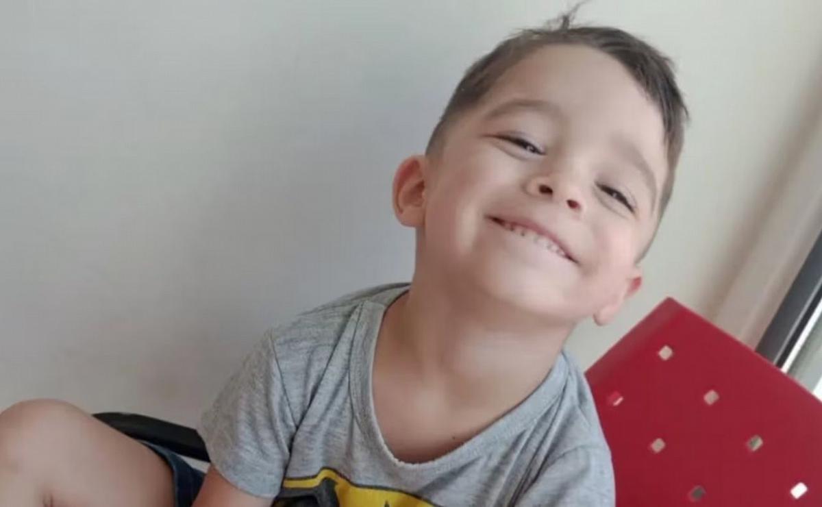Izán Aguirre, de 6 años, en San Justo, Santa Fe.
