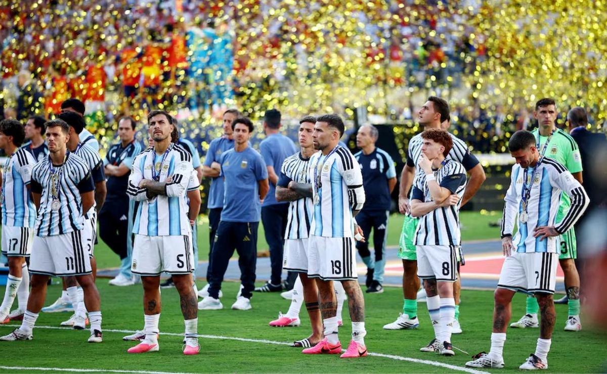 Selección Argentina durante la premiación del Mundial 2026.