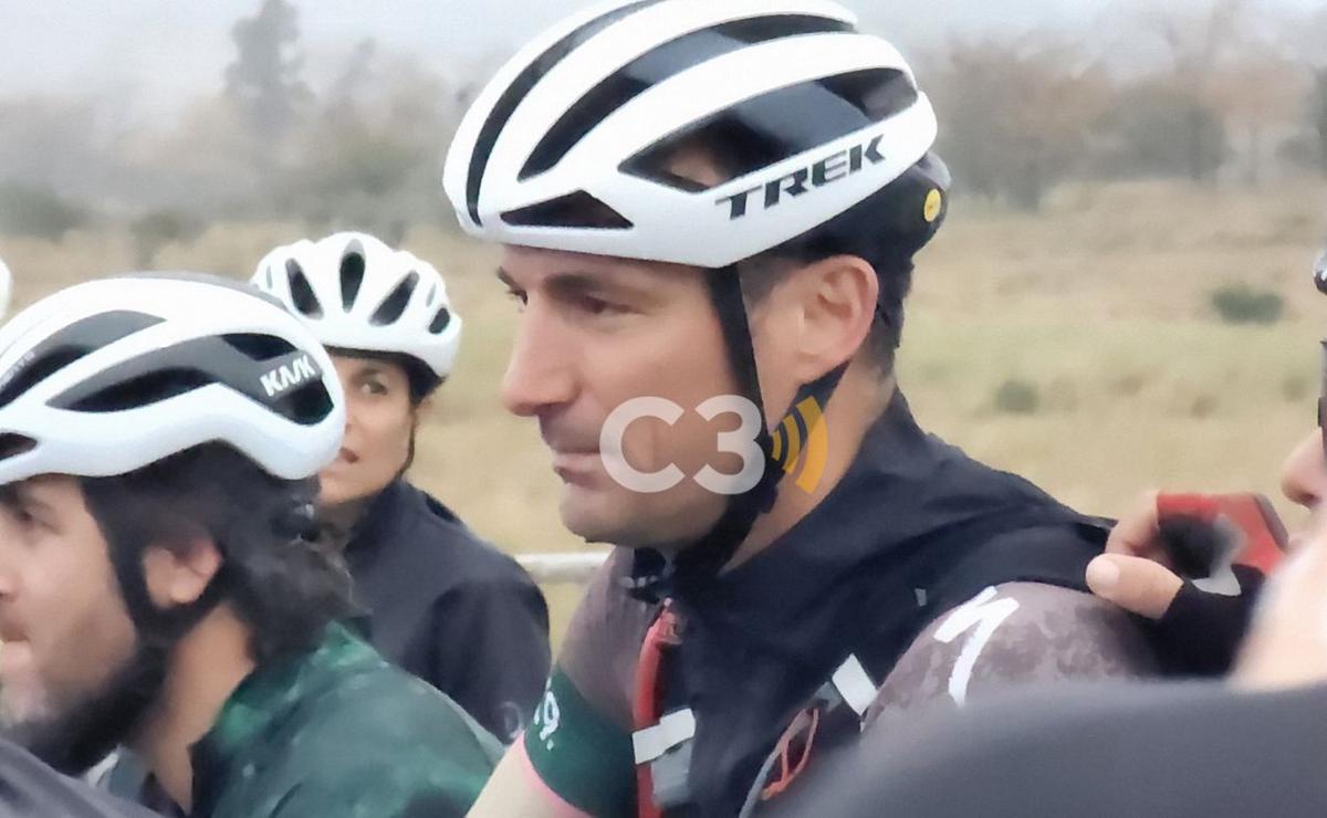 FOTO: Scaloni y Aimar en la largada del Desafío Río Pinto. (Fotos: Canqui Smith/Cadena 3)