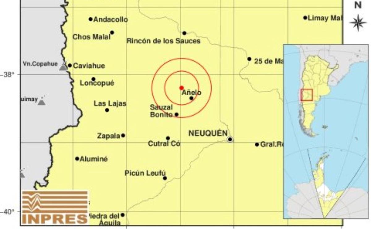 Sismo de 3,2 grados sacudió Neuquén y se sintió en localidades cercanas