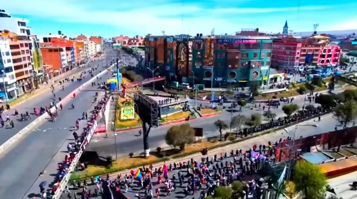 Se agudiza la crisis en Bolivia. Foto Captura de pantalla Agenci NA.