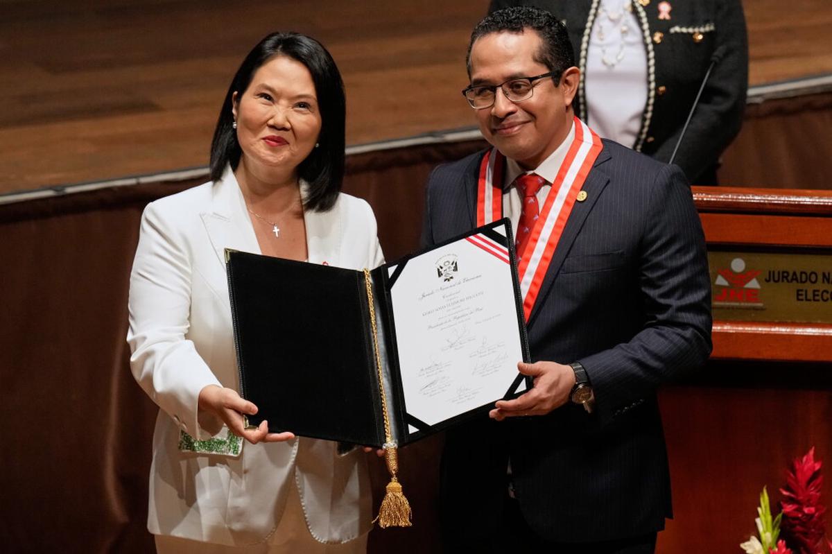Keiko Fujimori visita el palacio presidencial donde gobernará y vivió durante el gobierno de su padre