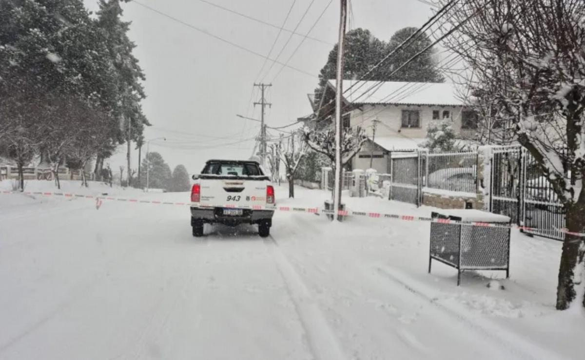 Temporal de nieve en Bariloche.