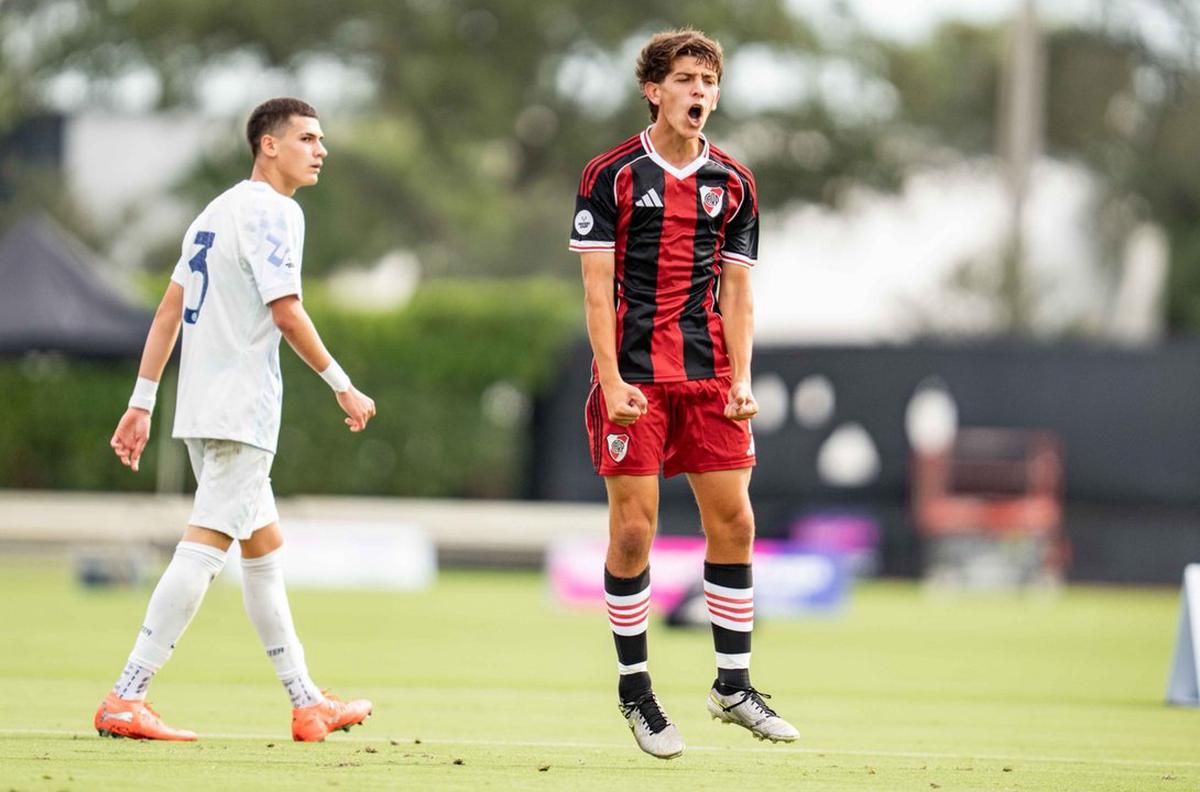 River viene de aplastar a Chelsea en semifinales de la Messi Cup. (Foto NA: @RiverPlate)