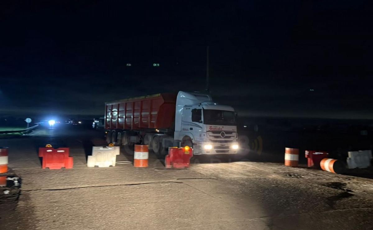 Así se encuentra el cruce entre la Ruta 34 y la A012.