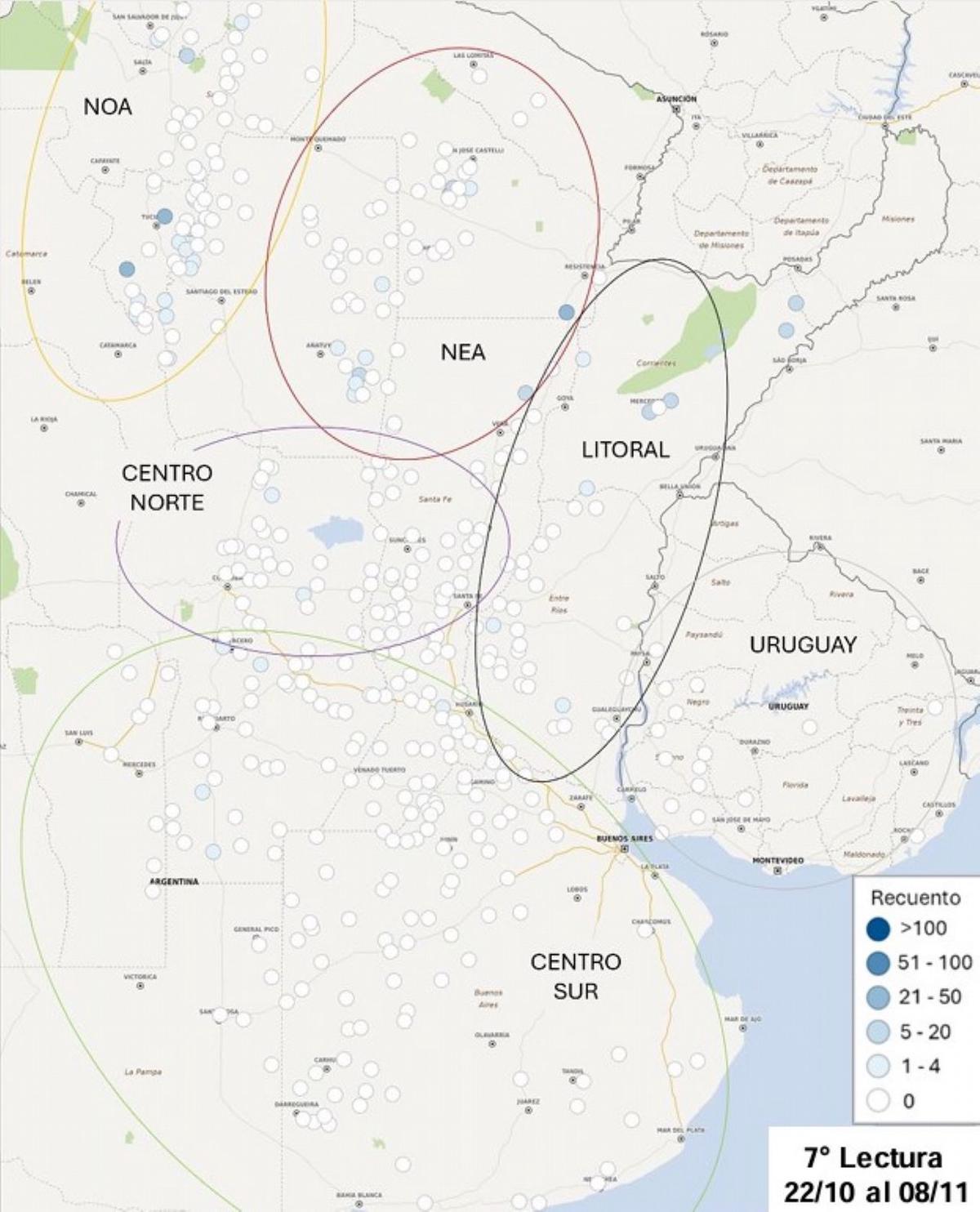 FOTO: Mapa de la Red de Monitoreo por zonas muestra un buen panorama