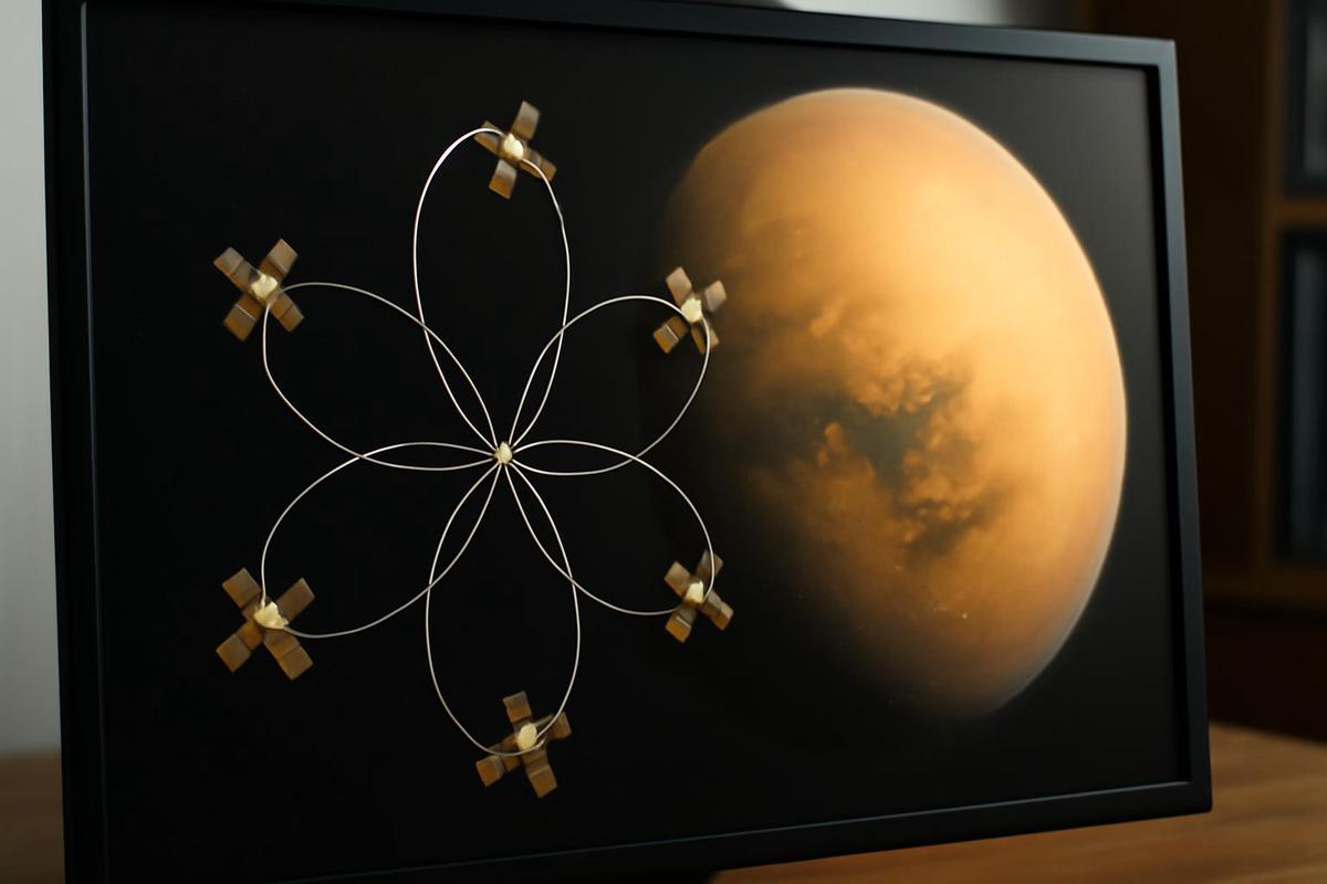 Constelaciones de satélites en forma de flor para Titan