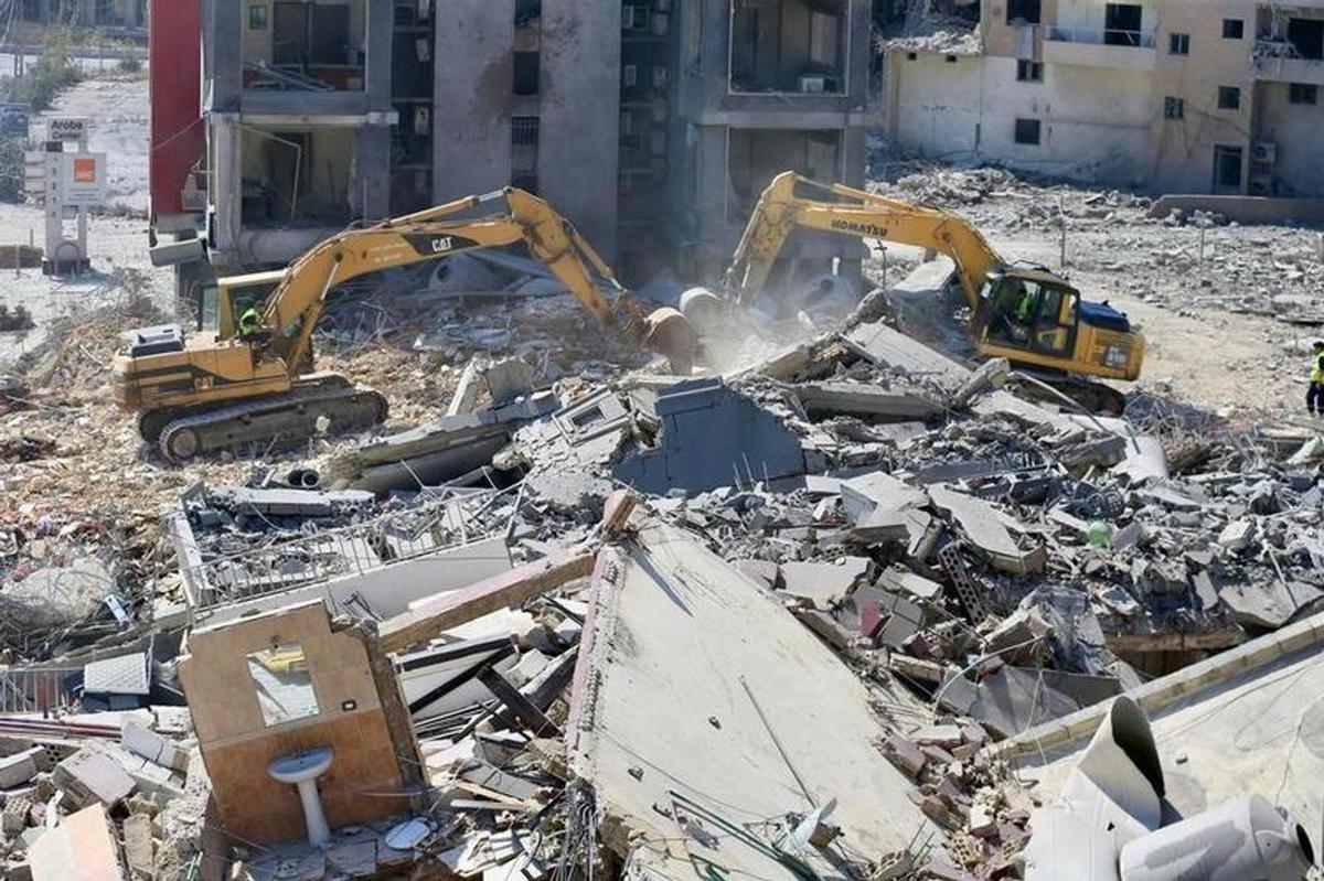 Destrucción en el Líbano.