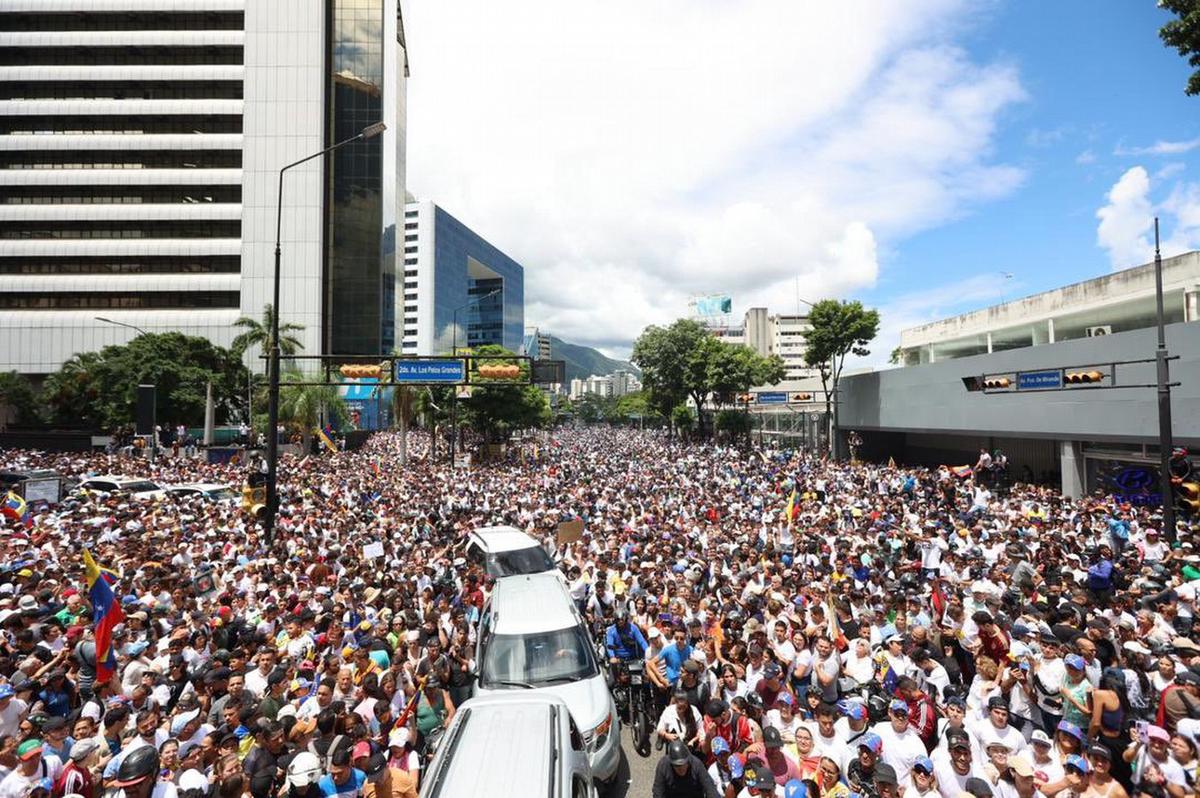 La oposición venezolana se volcó masivamente a las calles. Foto: Voluntad Popular.