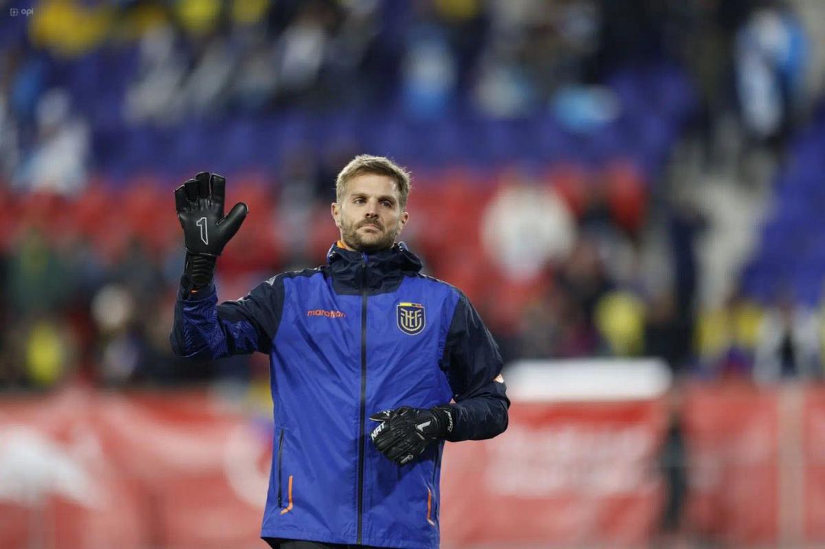 Javier Burrai con la selección de Ecuador.