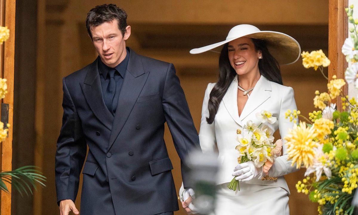 Dua Lipa y Callum Turner se casaron en Londres. Foto: Agencia NA/ Redes sociales