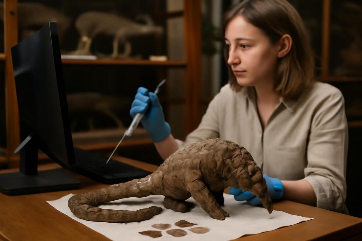 Pangolín Manis aurita, especie descubierta en el Himalaya