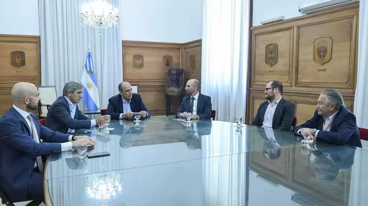 FOTO: Francos y Caputo recibieron a referentes de Gol.