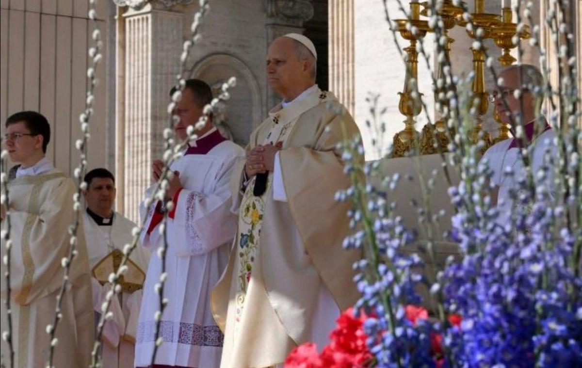 León XIV celebró su primera misa de Pascua (Foto: Vatican News)