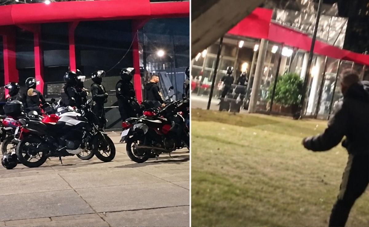 Los disturbios comenzaron con ataques a vehículos en los que circulaban hinchas de Central.