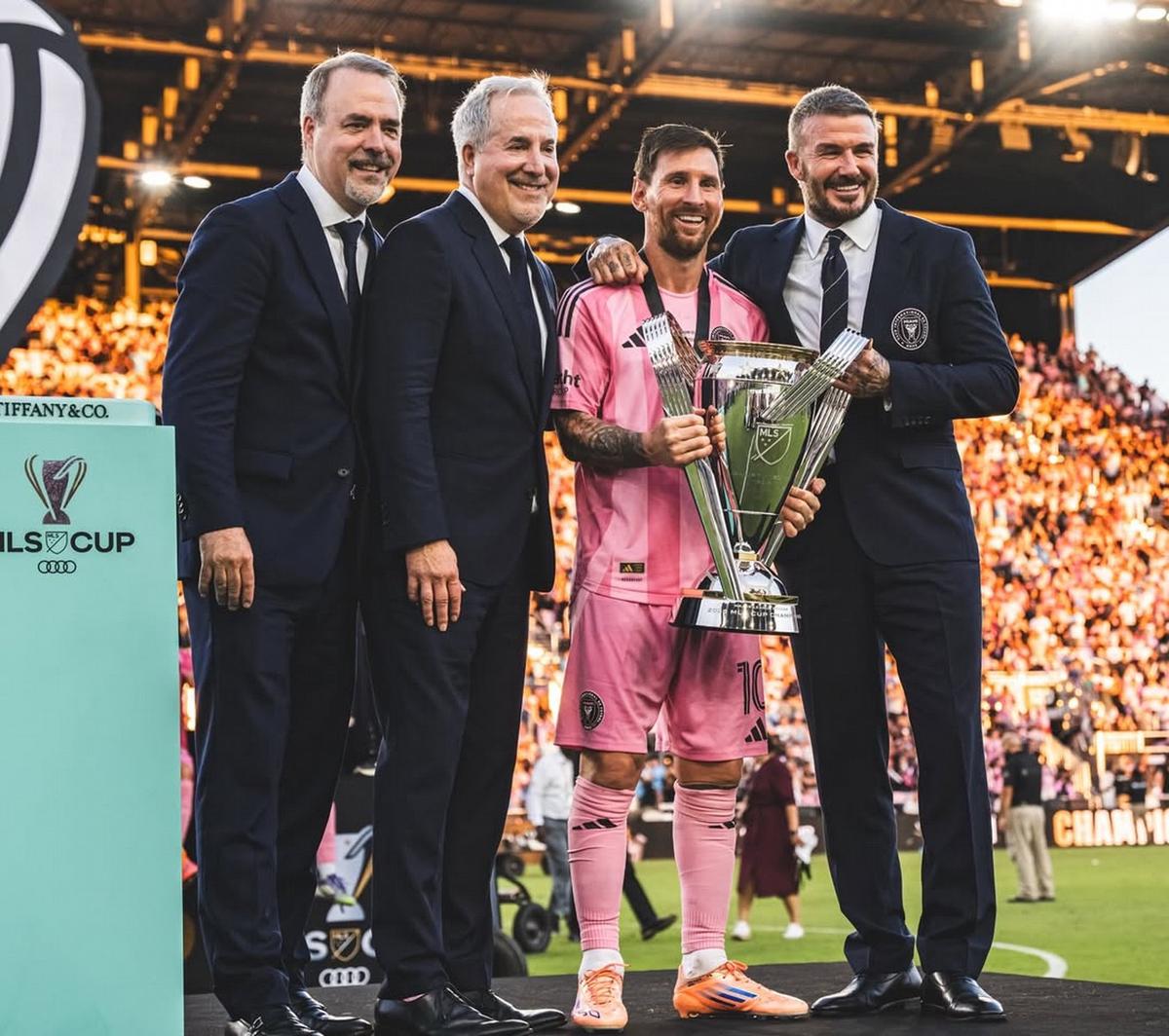 El astro rosarino celebró el título de Inter Miami.