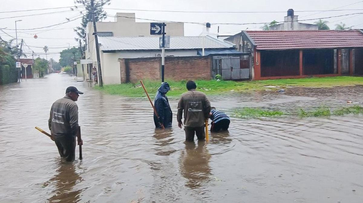 Las intensas lluvias generaron complicaciones en Corrientes (Foto: @CorrientesGob)
