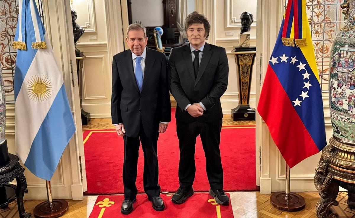 FOTO: Edmundo González Urrutia y Javier Milei. (Foto: Presidencia)