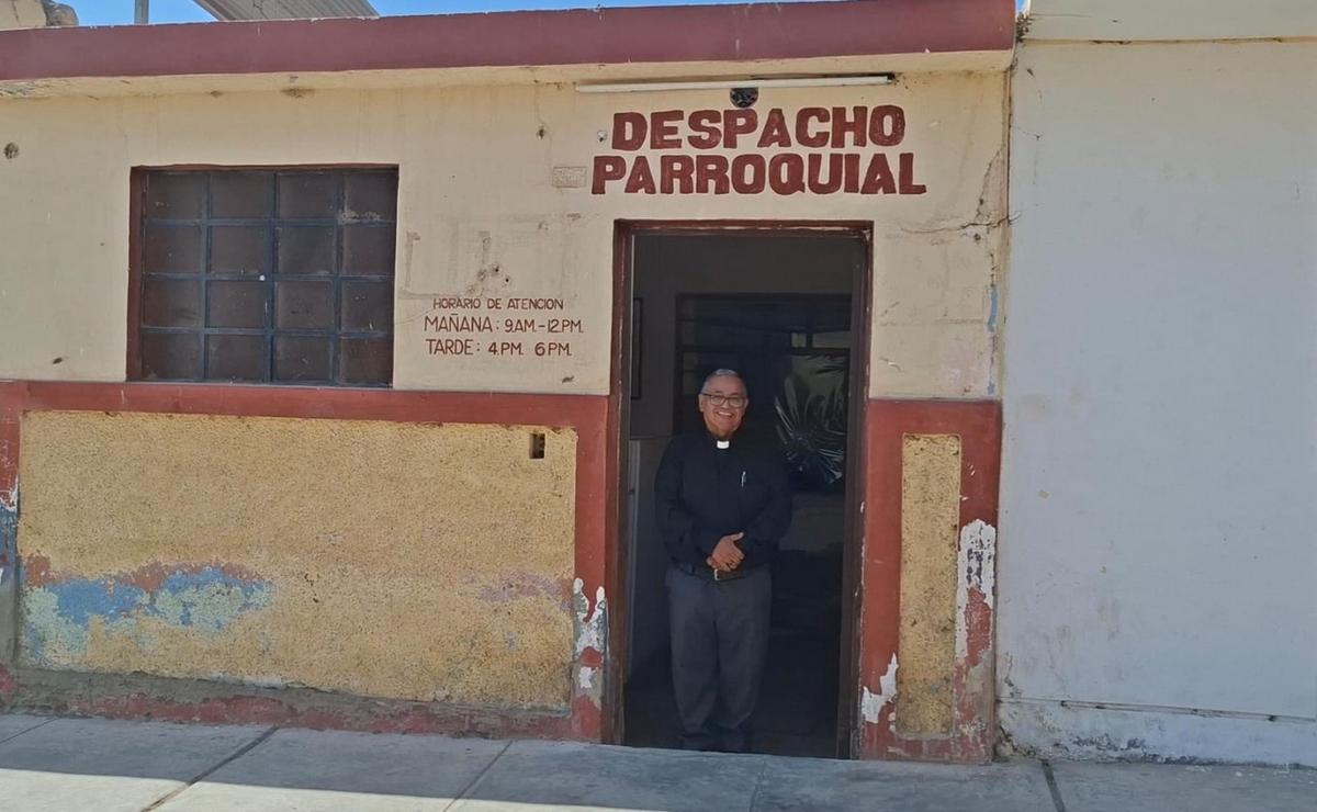 El sacerdote David Farfán en Zaña.