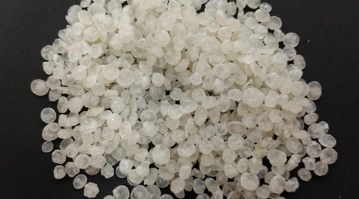 Pellets biodegradables de almidón de mandioca (Crédito: CONICET)