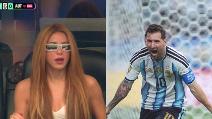 Shakira se suma a la hinchada argentina en el Mundial y celebra a Messi