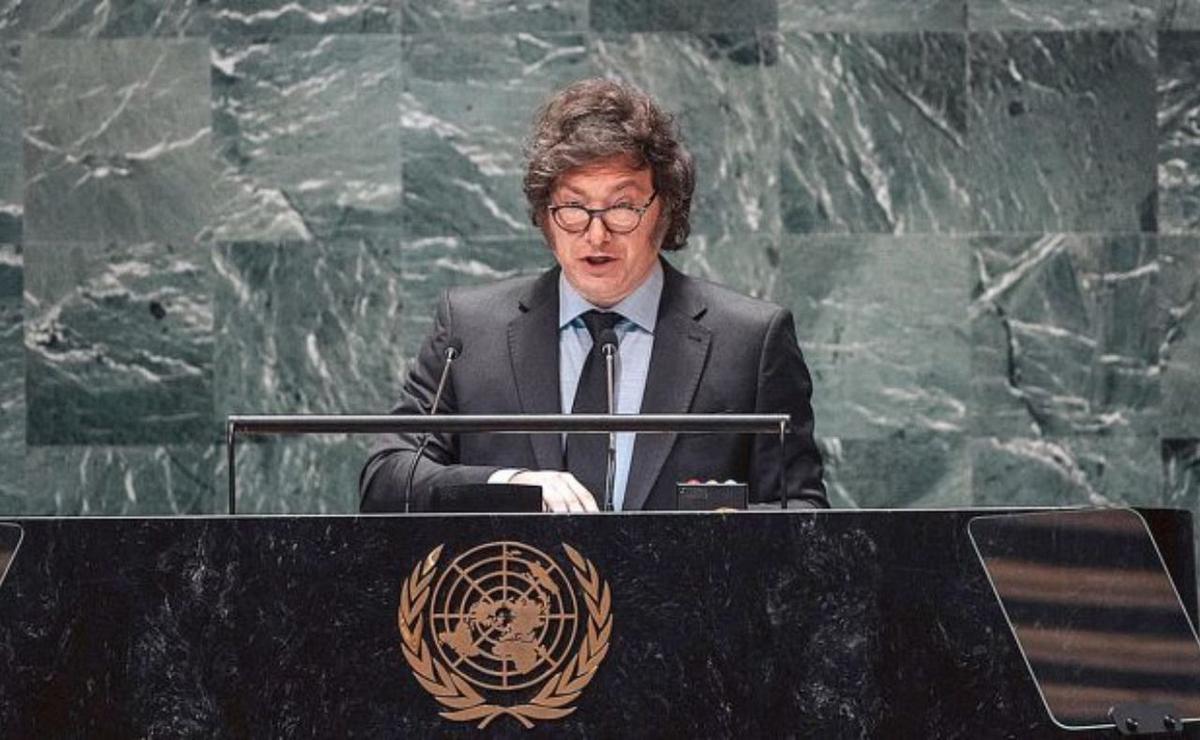 FOTO: Javier Milei habló ante la Asamblea de las Naciones Unidas. 