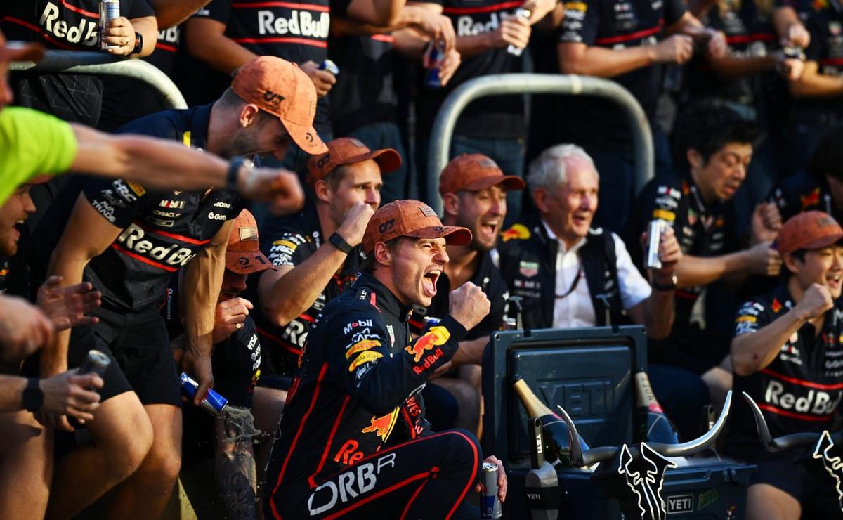 Toda la felicidad en un Red Bull resurgido, tras la salida de Horner
