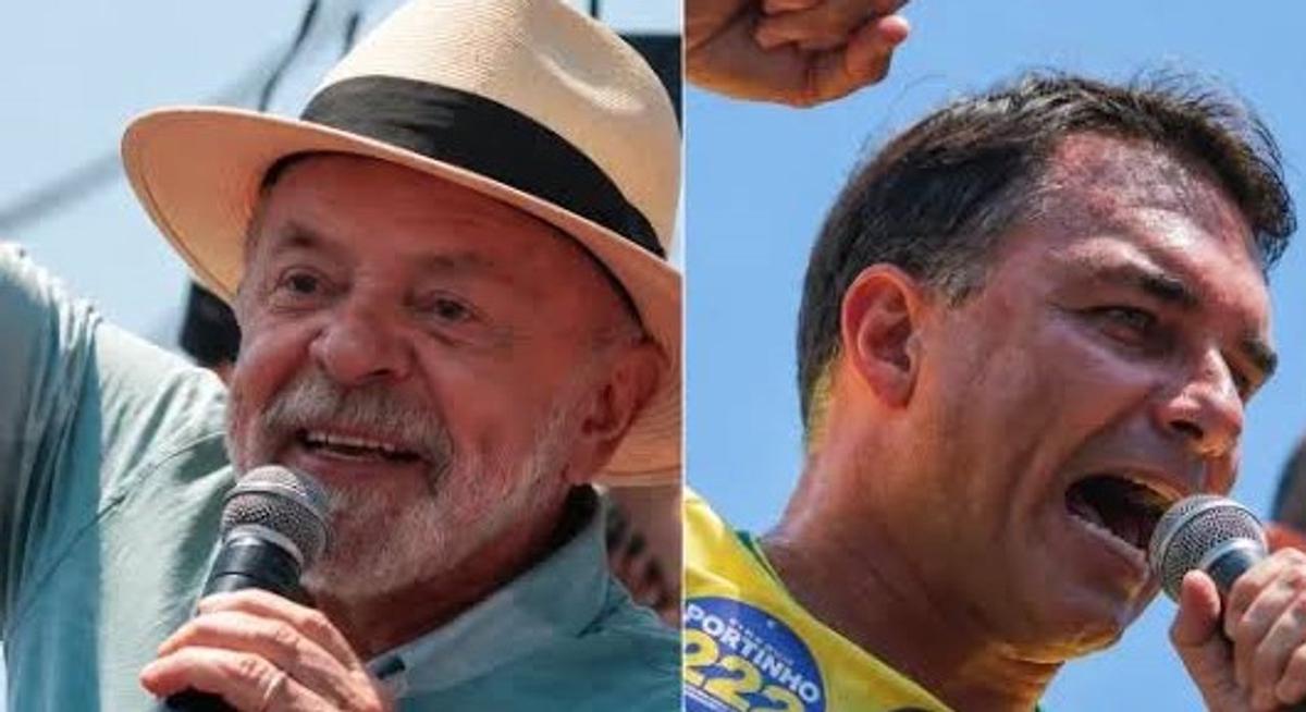 Lula da Silva y Flávio Bolsonaro.