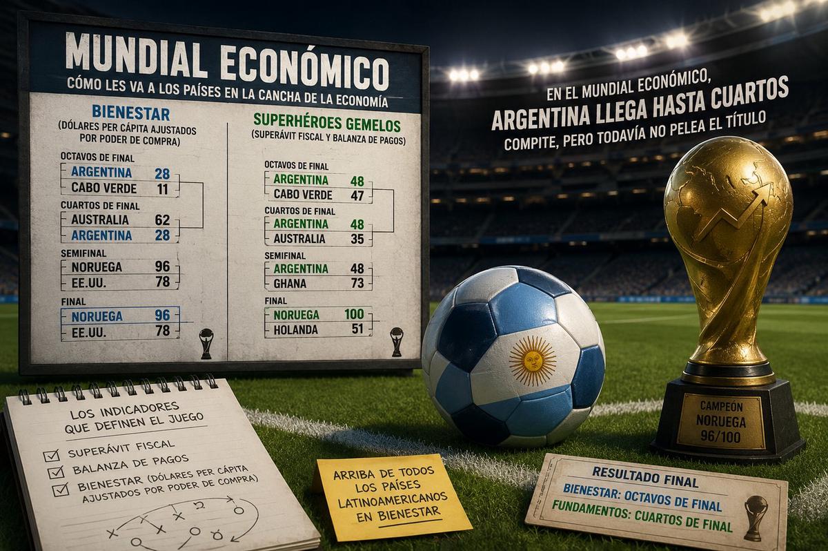 En el Mundial Económico, quedamos afuera en los cuartos de final | Foto: IA.