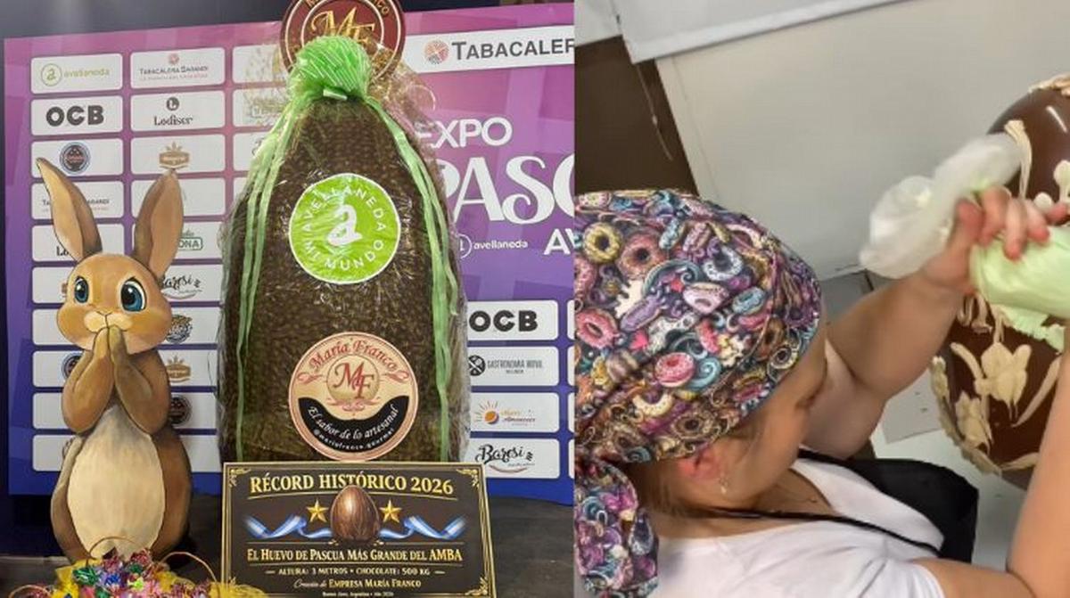 María Gisell Franco realizó un huevo de 3 metros.