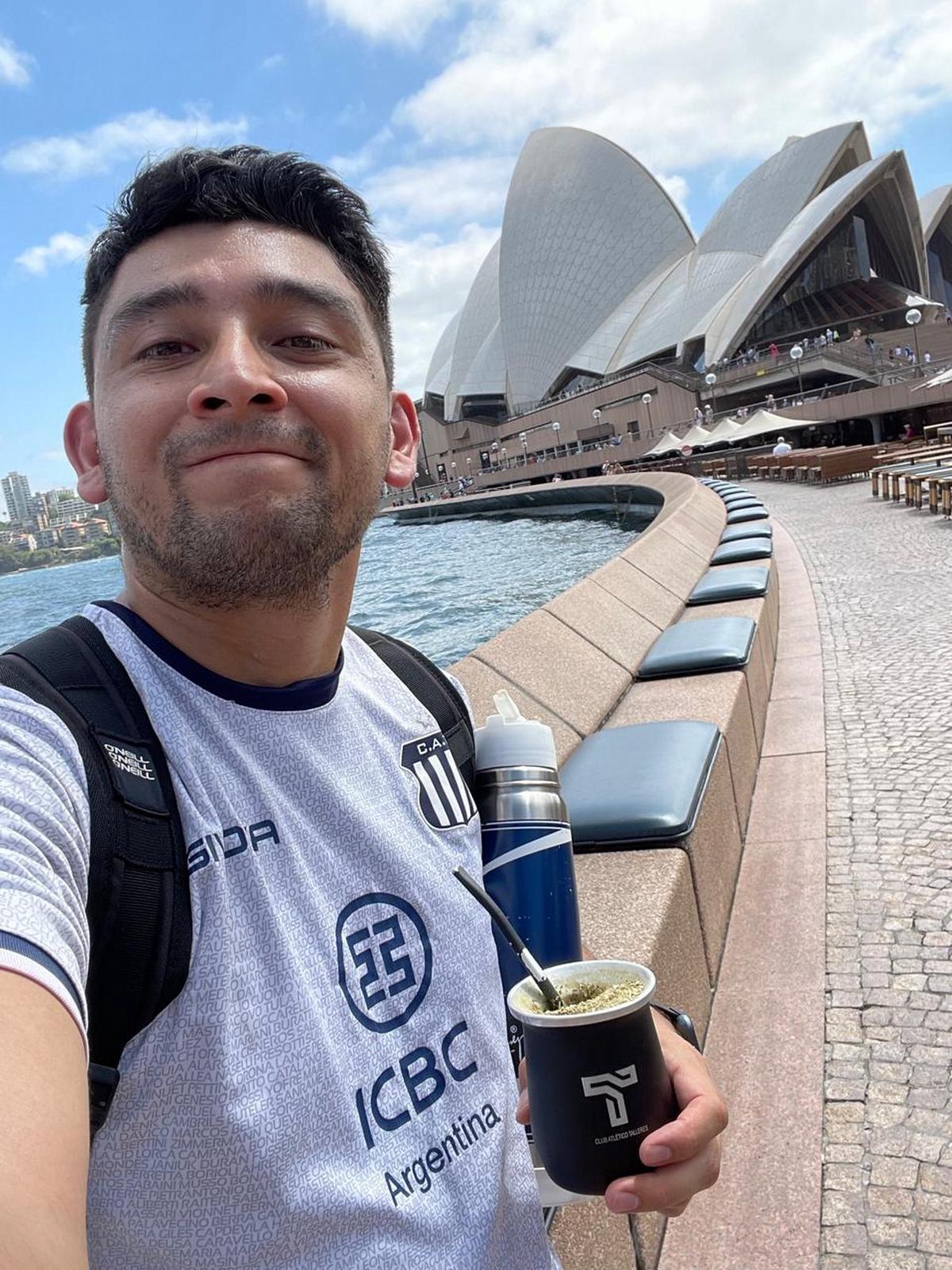 FOTO: Emanuel Cejas, hincha de Talleres que vive en Australia. 