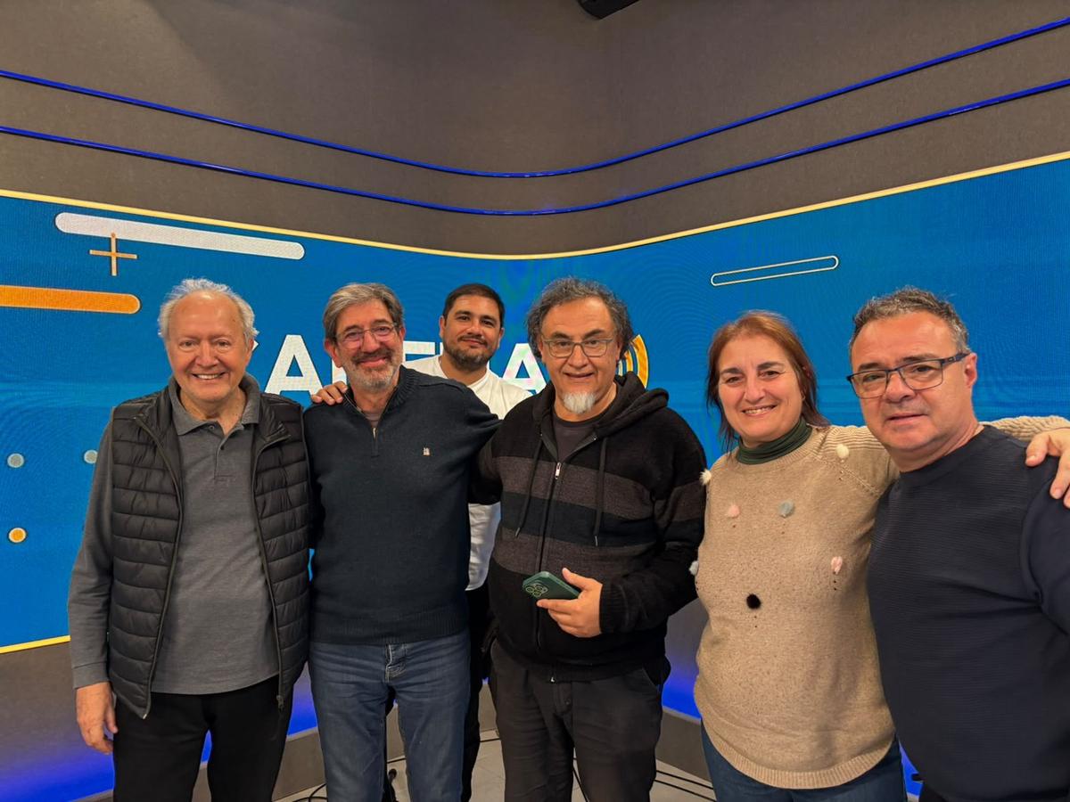 Daniel Cáceres, Fino Pizarro y Fernando Boschetti (ausente en la foto) recordaron la visita papal.
