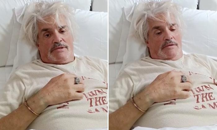Roberto Pettinato preocupó a sus seguidores al publicar un video desde la cama y sin voz