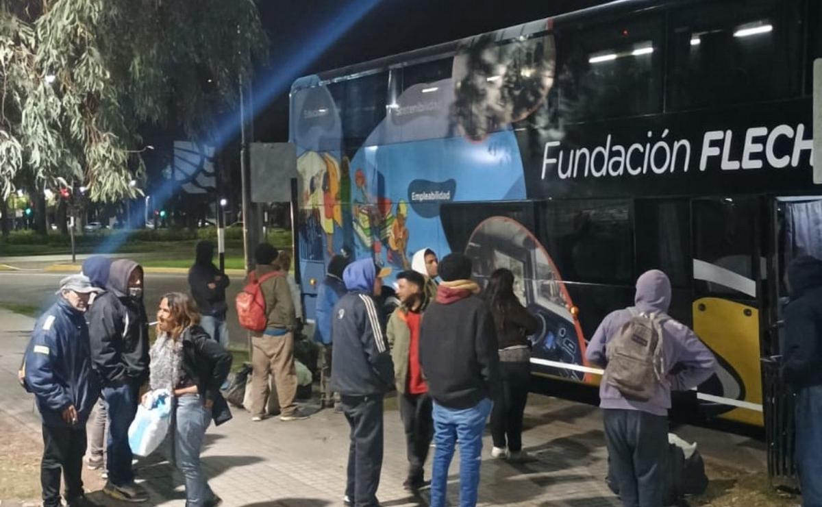 Solidaridad ante el frío en Rosario.