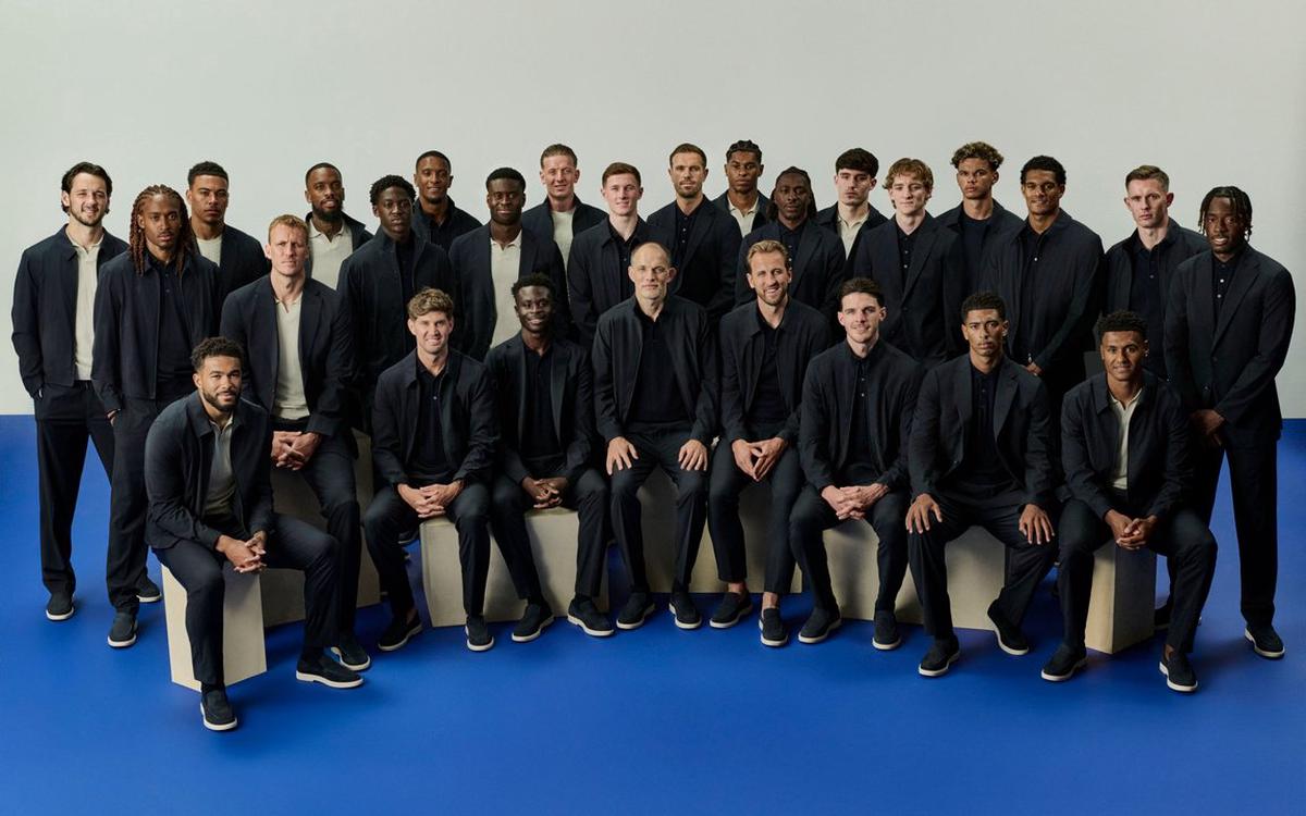 La delegación inglesa durante el media day previo al Mundial.
