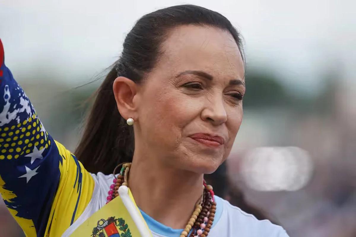 María Corina Machado se las ingenió para llegar hasta Oslo. Foto: Agencia NA (Premio Nobel)