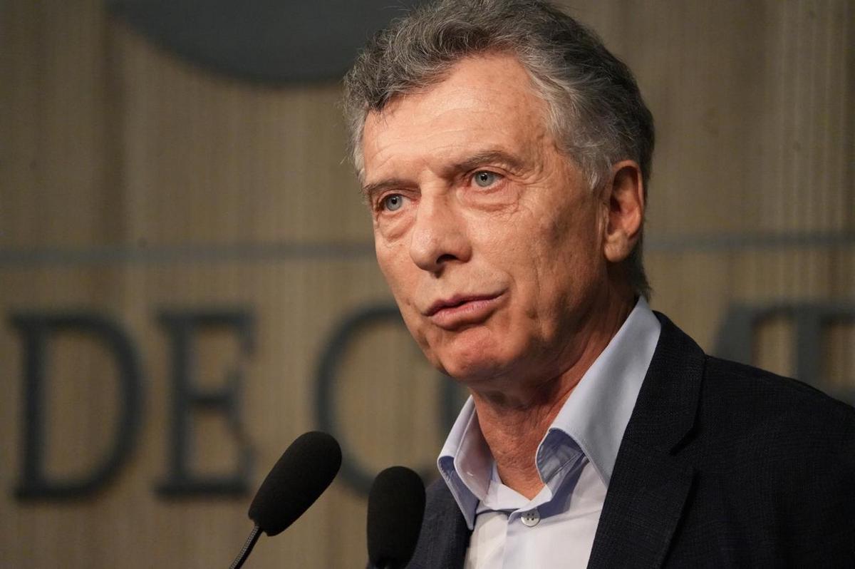 FOTO: Mauricio Macri, en la Bolsa de Comercio de Córdoba. (Daniel Cáceres/Cadena 3)