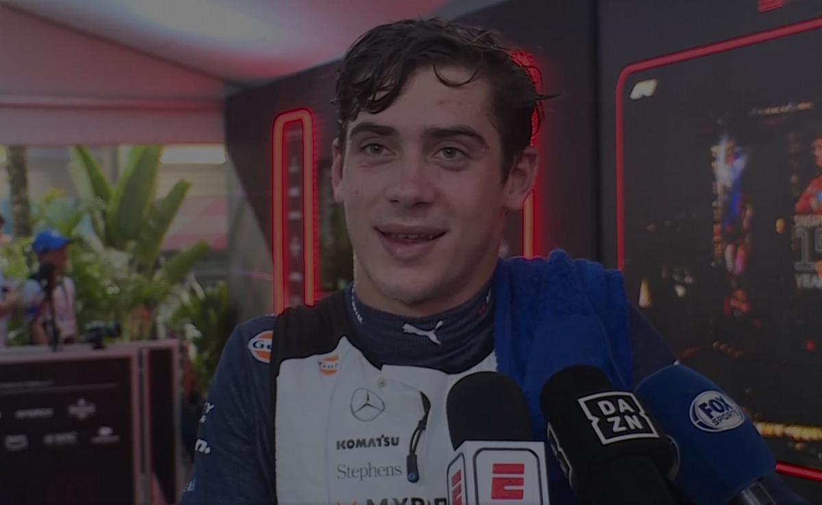 FOTO: Colapinto en la rueda de prensa del GP de Singapur de F1, tras ser 11°