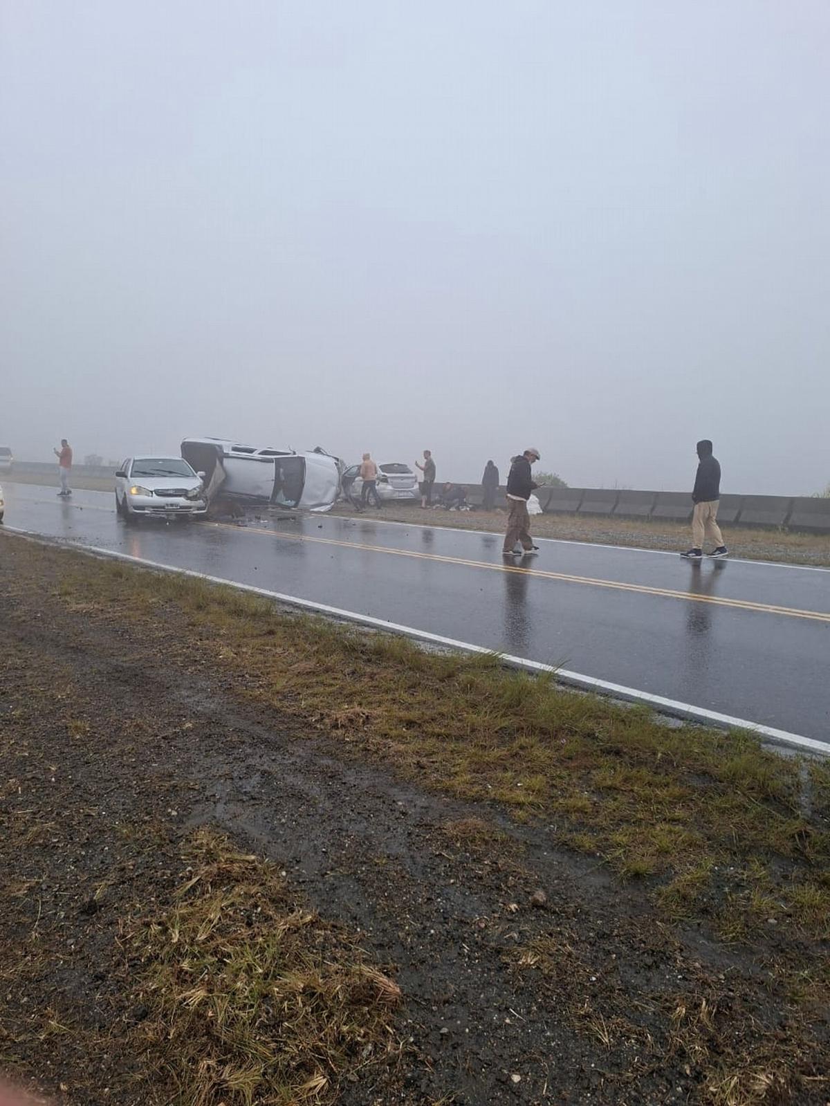 Fuerte accidente en Copina. (Foto: Cadena 3).