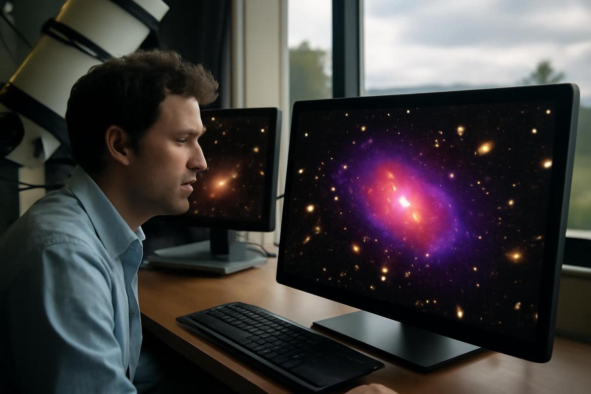 El Champagne Cluster: un espectáculo cósmico en colisión