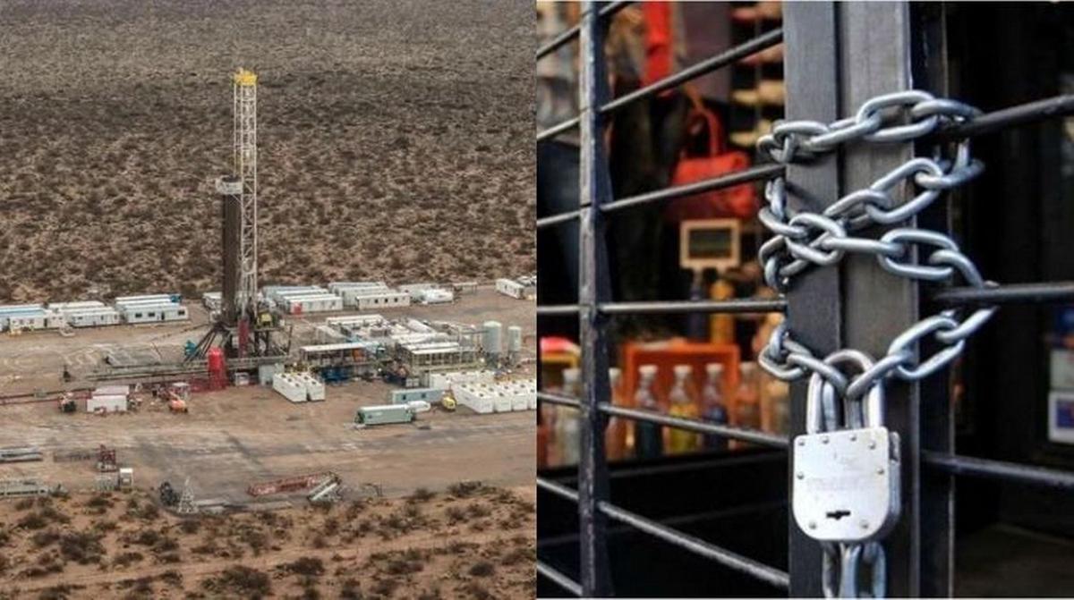 IMAGEN: Yacimiento Vaca Muerta - Comercio cerrados en Argentina