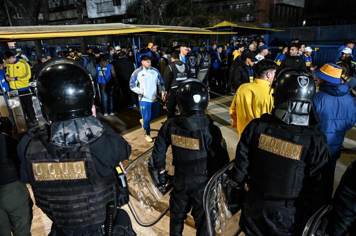 El operativo policial en Boca vs. San Pablo.