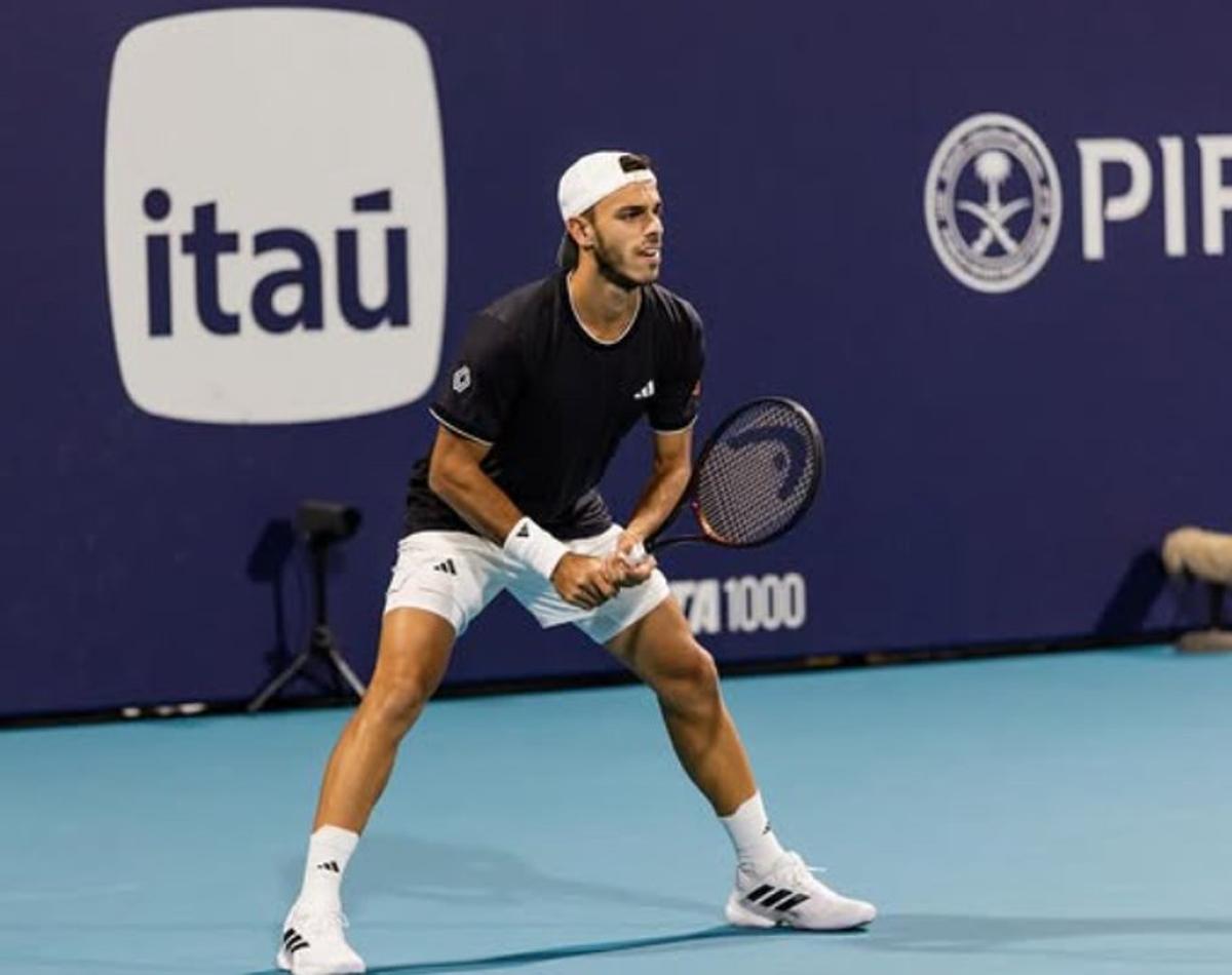 Francisco Cerúndolo durante su participación en Miami.
