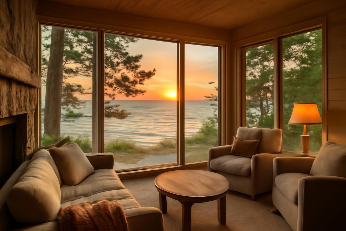 Cottage moderno a orillas del Lago Michigan